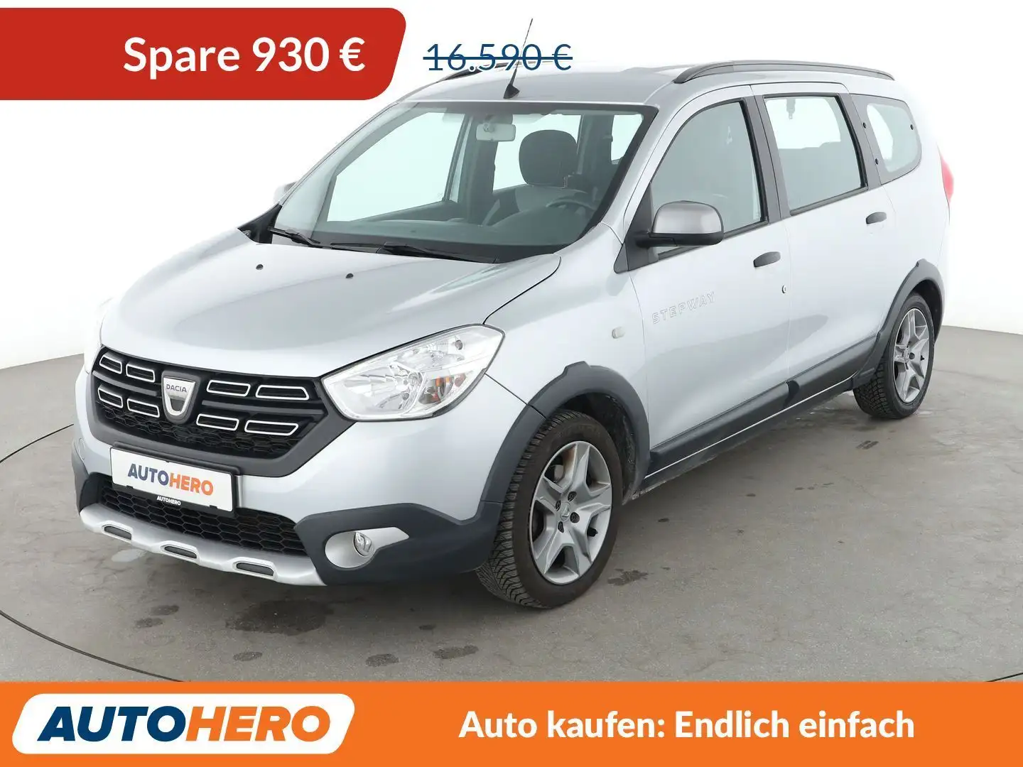 Dacia Lodgy 1.3 TCe Stepway Plus*7-SITZER*NAVI*CAM*PDC*SHZ* Silber - 1