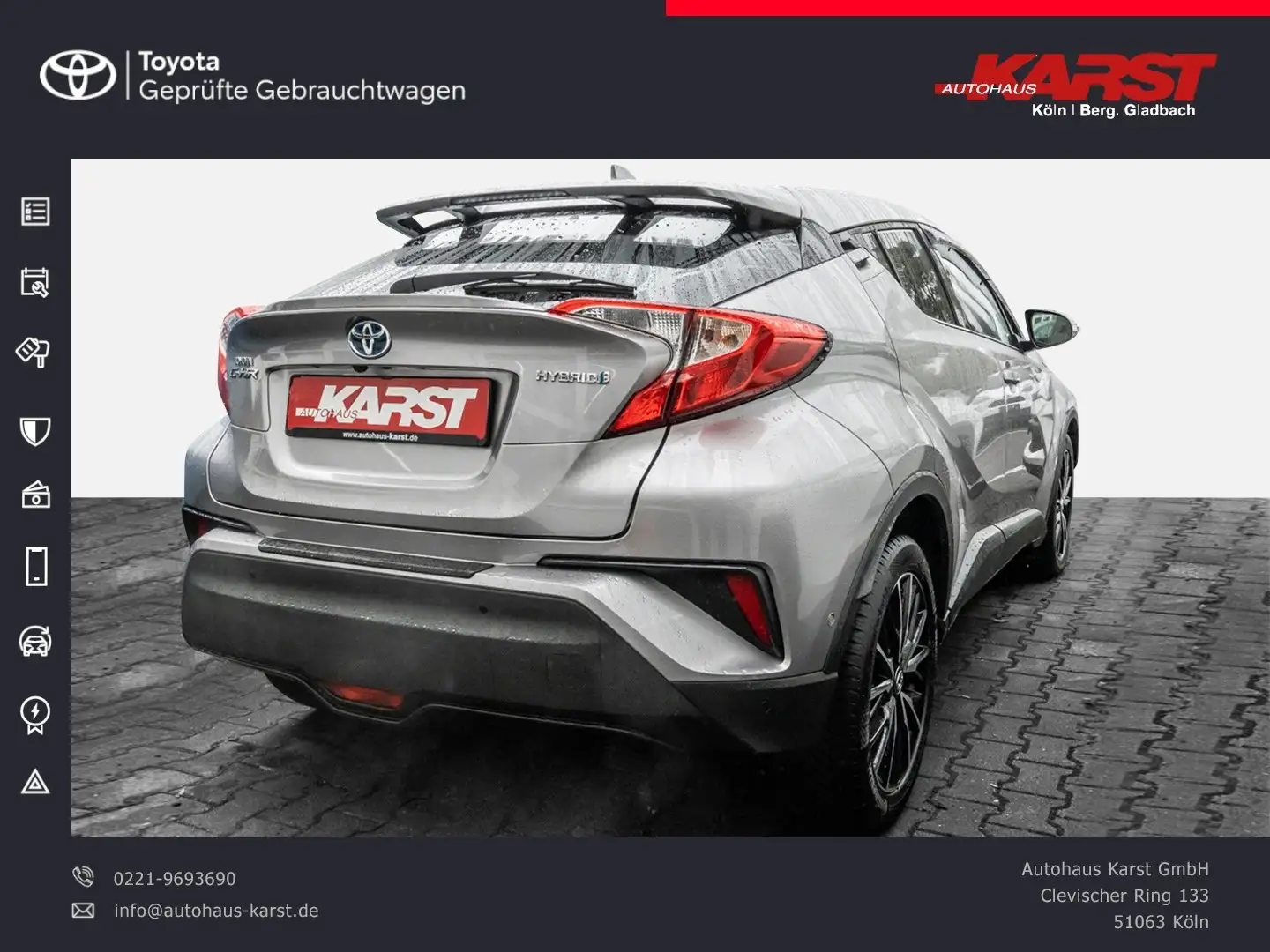 Toyota C-HR 1.8 Hybrid Lounge Allwetter+Leder+Automatik Plateado - 2