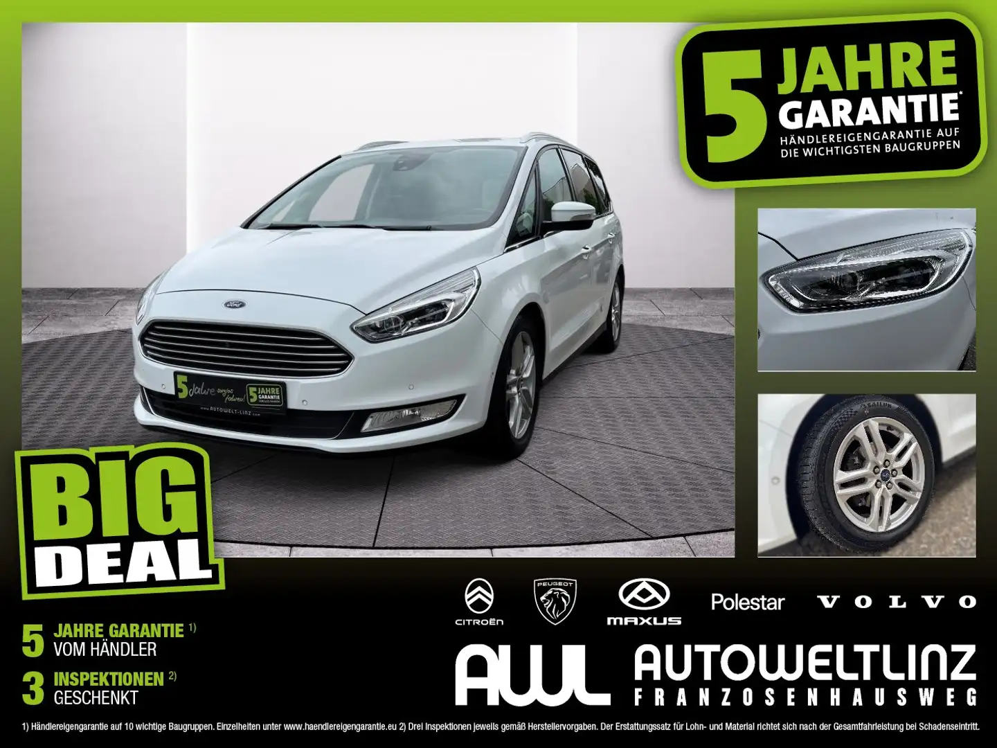 Ford Galaxy 2.0 EcoBlue Titanium ACC+LED+Navi+SHZ Weiß - 1