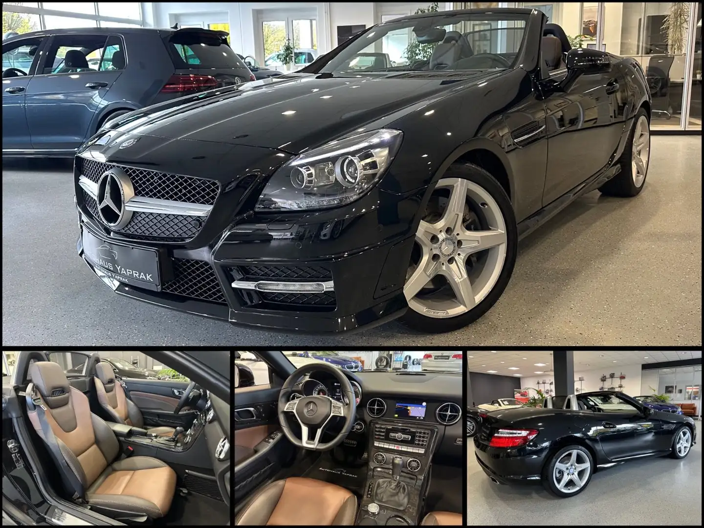 Mercedes-Benz SLK 250 AMG-Line|10.064km|Edelholz|Pano.|MwSt. Noir - 1