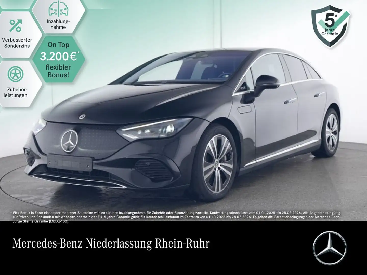 Mercedes-Benz EQE 300 Avantgarde Fahrass WideScreen Pano Distr. Zwart - 1