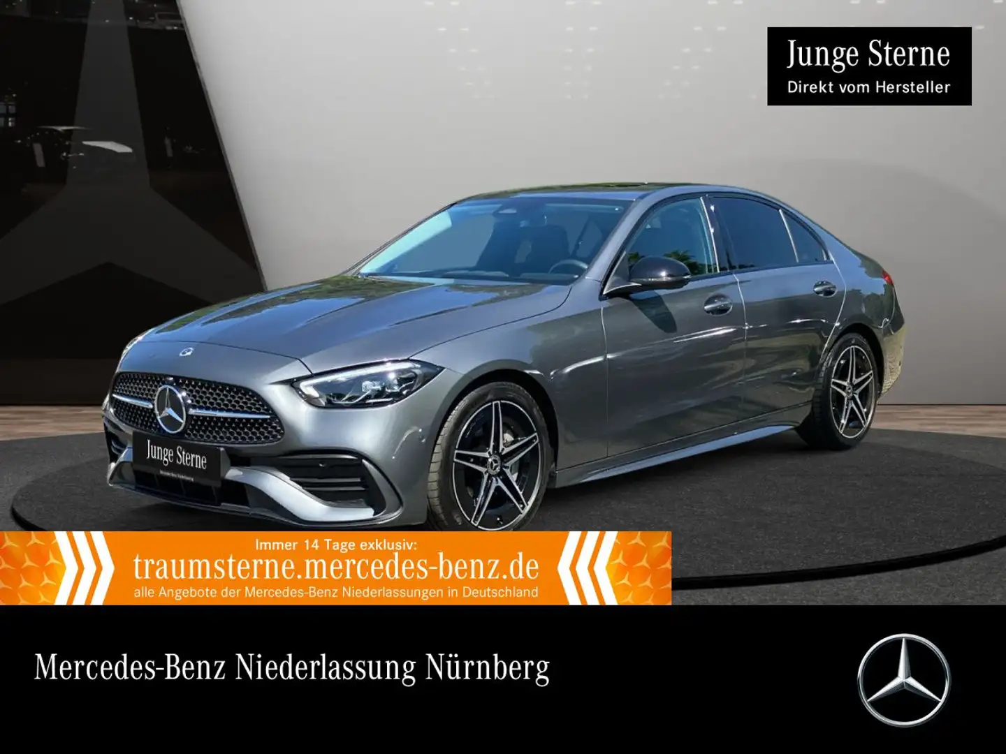 Mercedes-Benz C 200 AMG+NIGHT+LED+KAMERA+TOTW+KEYLESS+9G Gris - 1