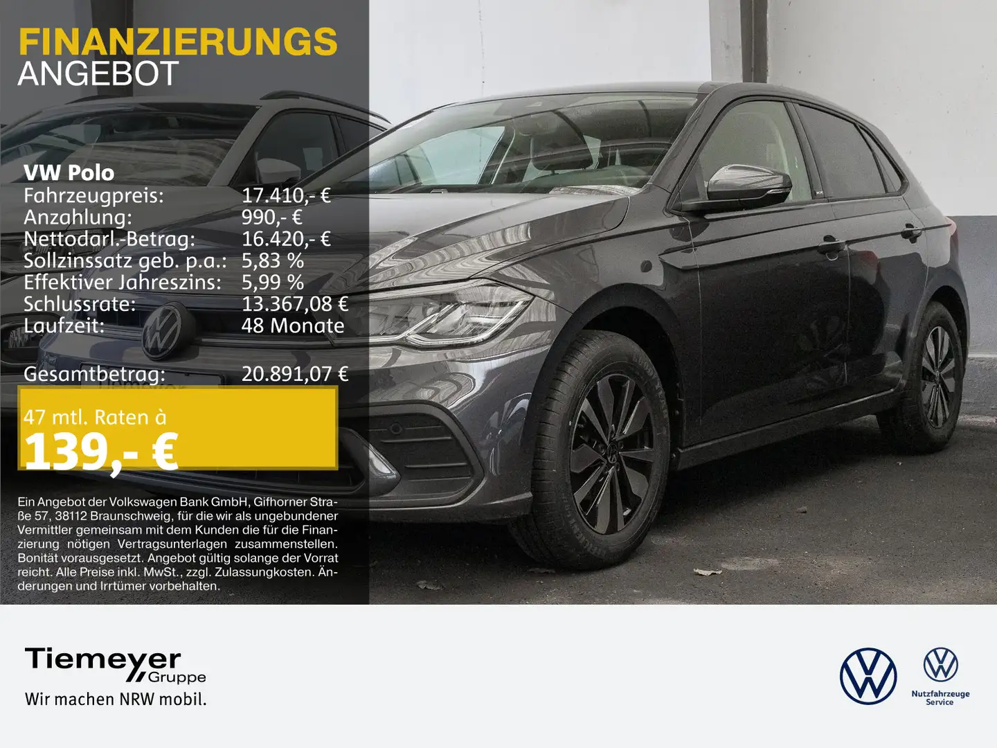 Volkswagen Polo 1.0 TSI MOVE IQ.DRIVE LED KAMERA Gris - 1