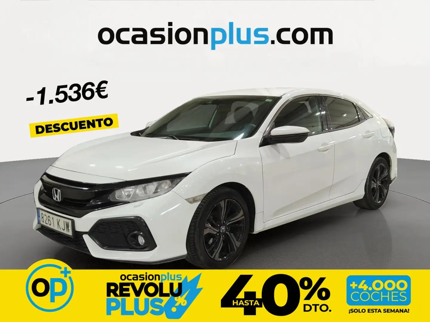 Honda Civic 1.0 VTEC Turbo Elegance Navi Blanco - 1