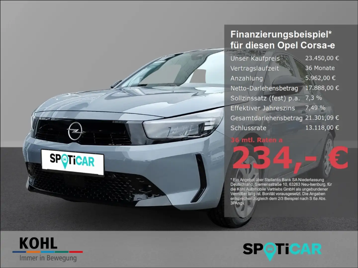 Opel Corsa-e F Electric SHZ PDC Keyless Go DAB Grau - 1