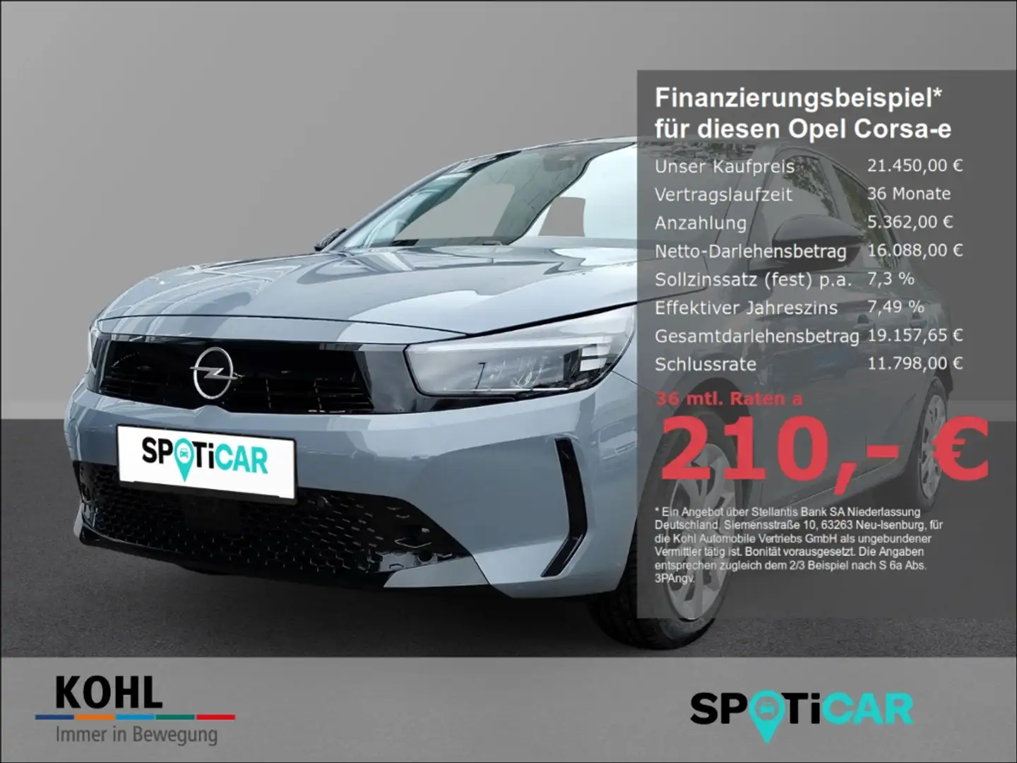 Opel Corsa-e F Electric SHZ PDC Keyless Go DAB Grau - 1