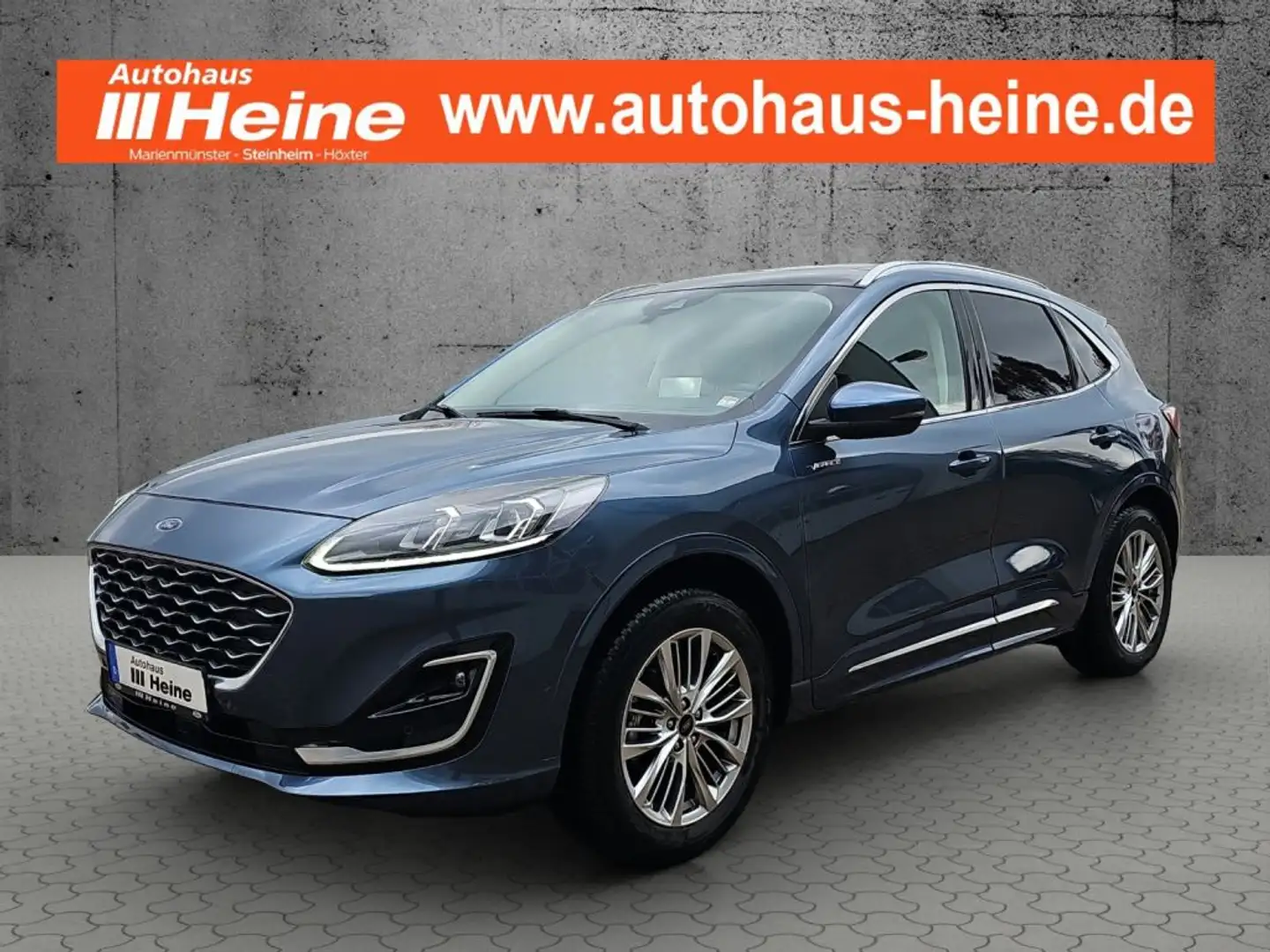 Ford Kuga VIGNALE FHEV 2.5 4x4 *AHK*PANO*iACC*Head-Up* Bleu - 1