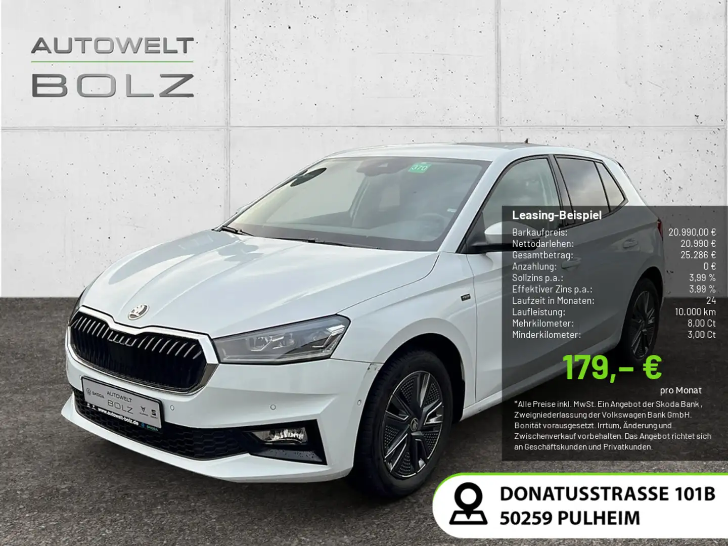 Skoda Fabia 1.0 TSI Tour SHZ KAMERA NAVI ACC LED Weiß - 1