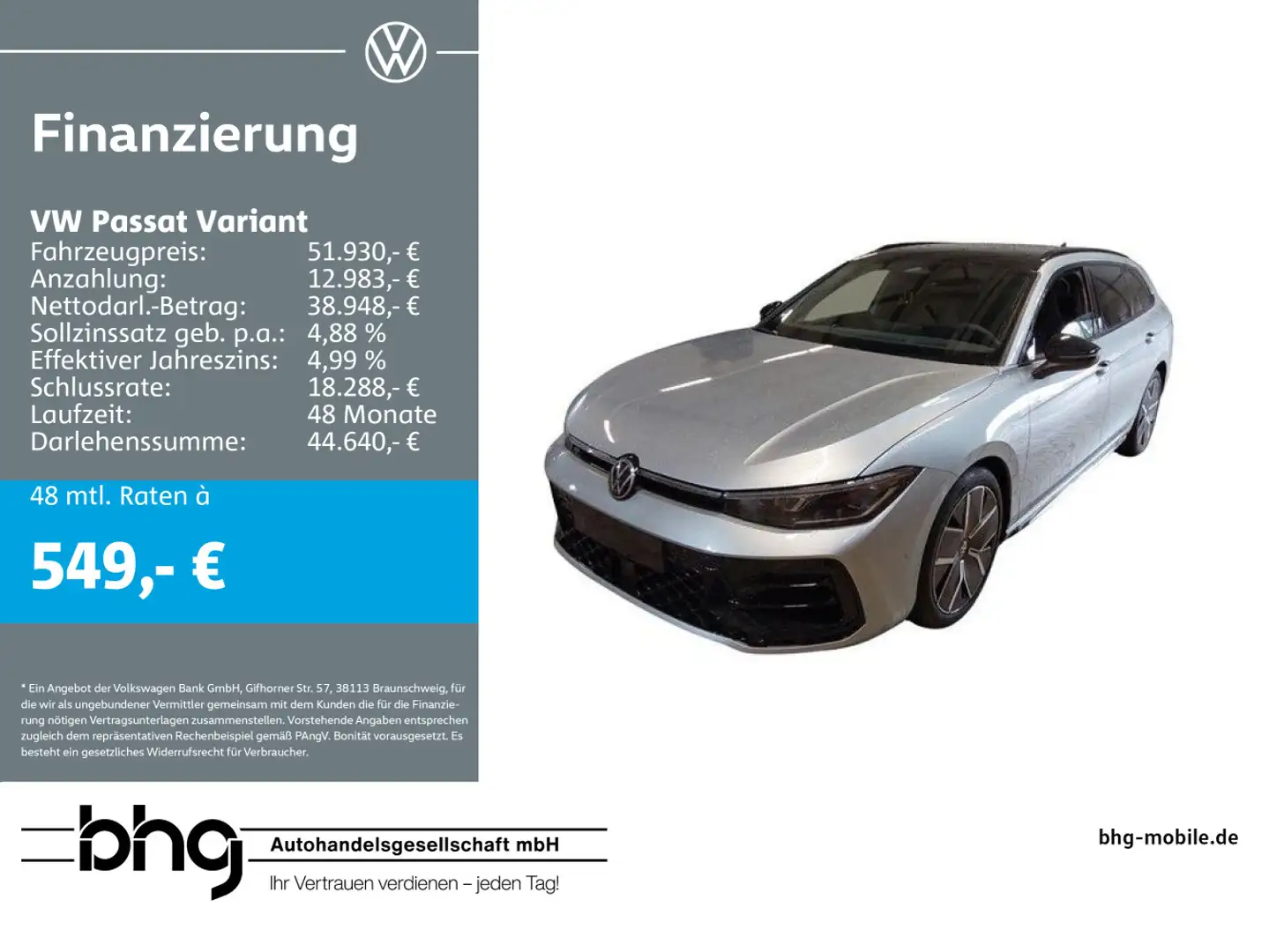 Volkswagen Passat Variant 2.0 TSI OPF 4Motion DSG R-Line Zilver - 1