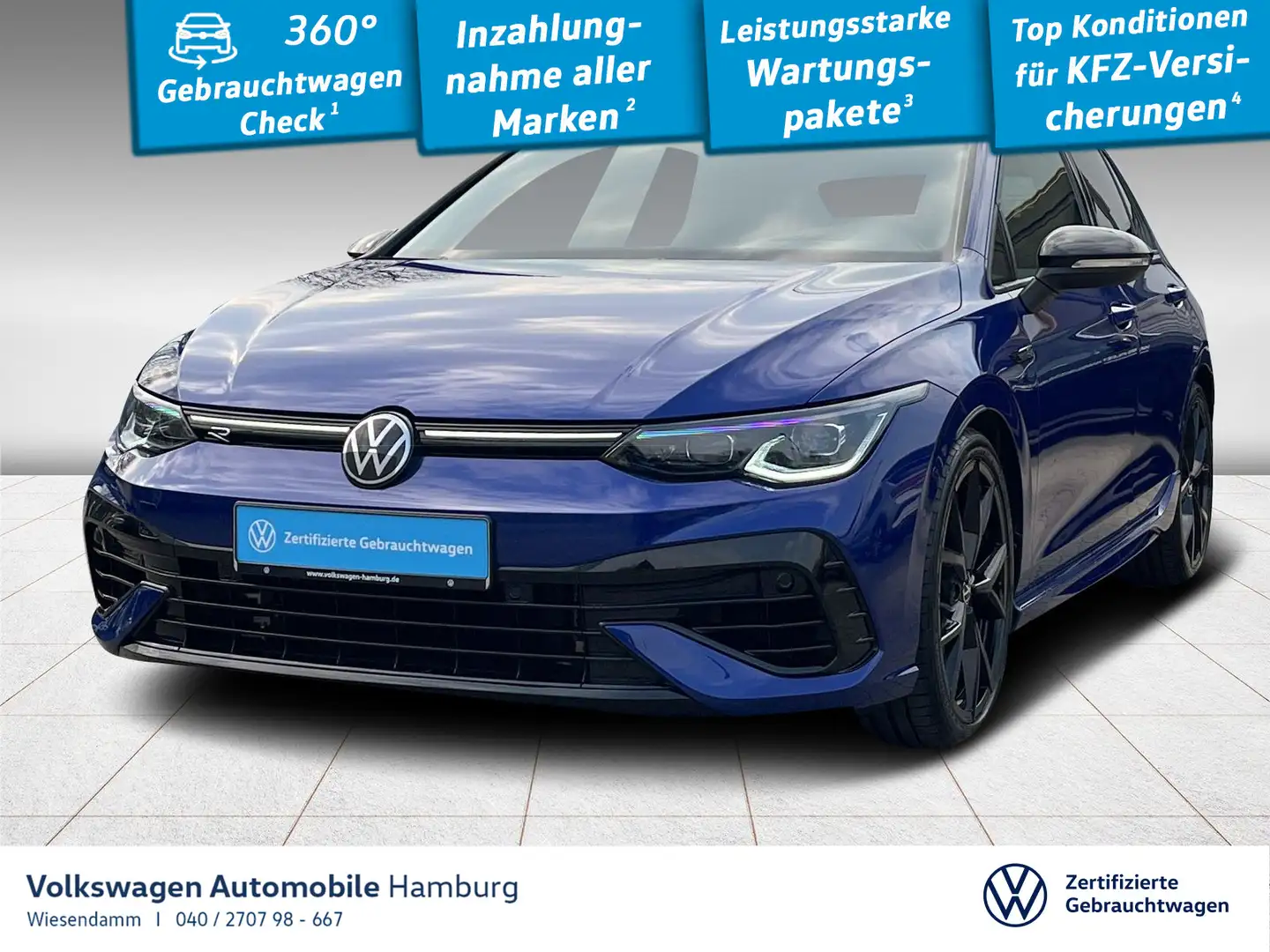 Volkswagen Golf VIII R 4M DSG Panoramadach R-Performance Le Blau - 1