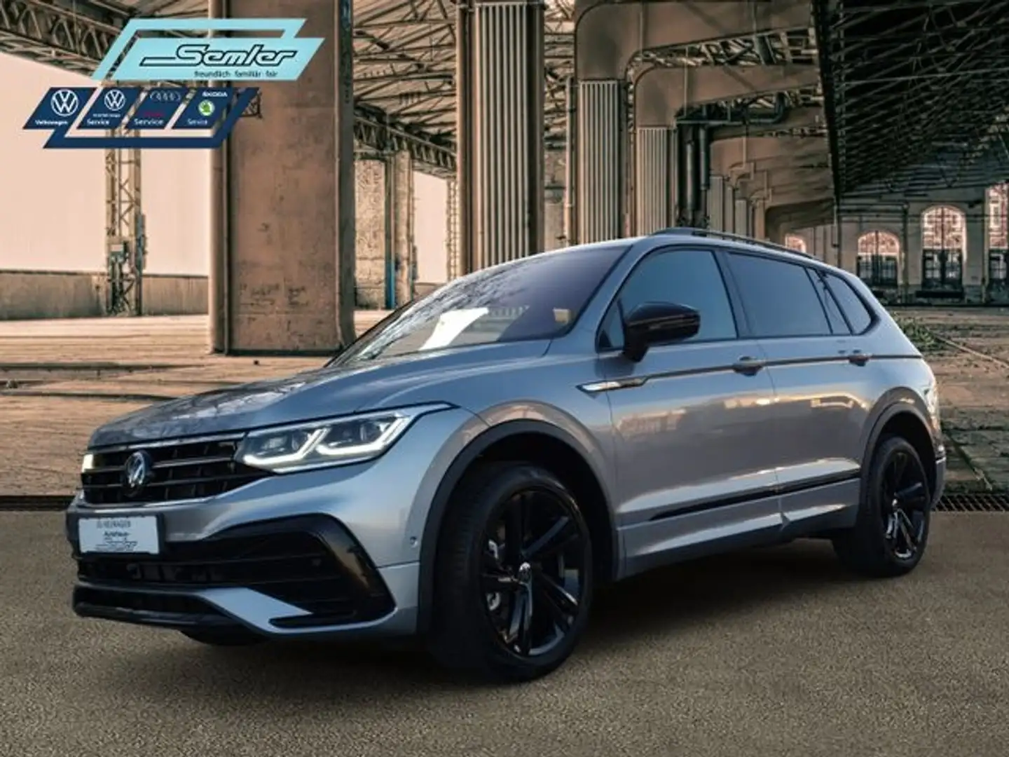Volkswagen Tiguan Allspace R-Line TDI DSG 4M AHK H&K NAVI MATRIX Silber - 2