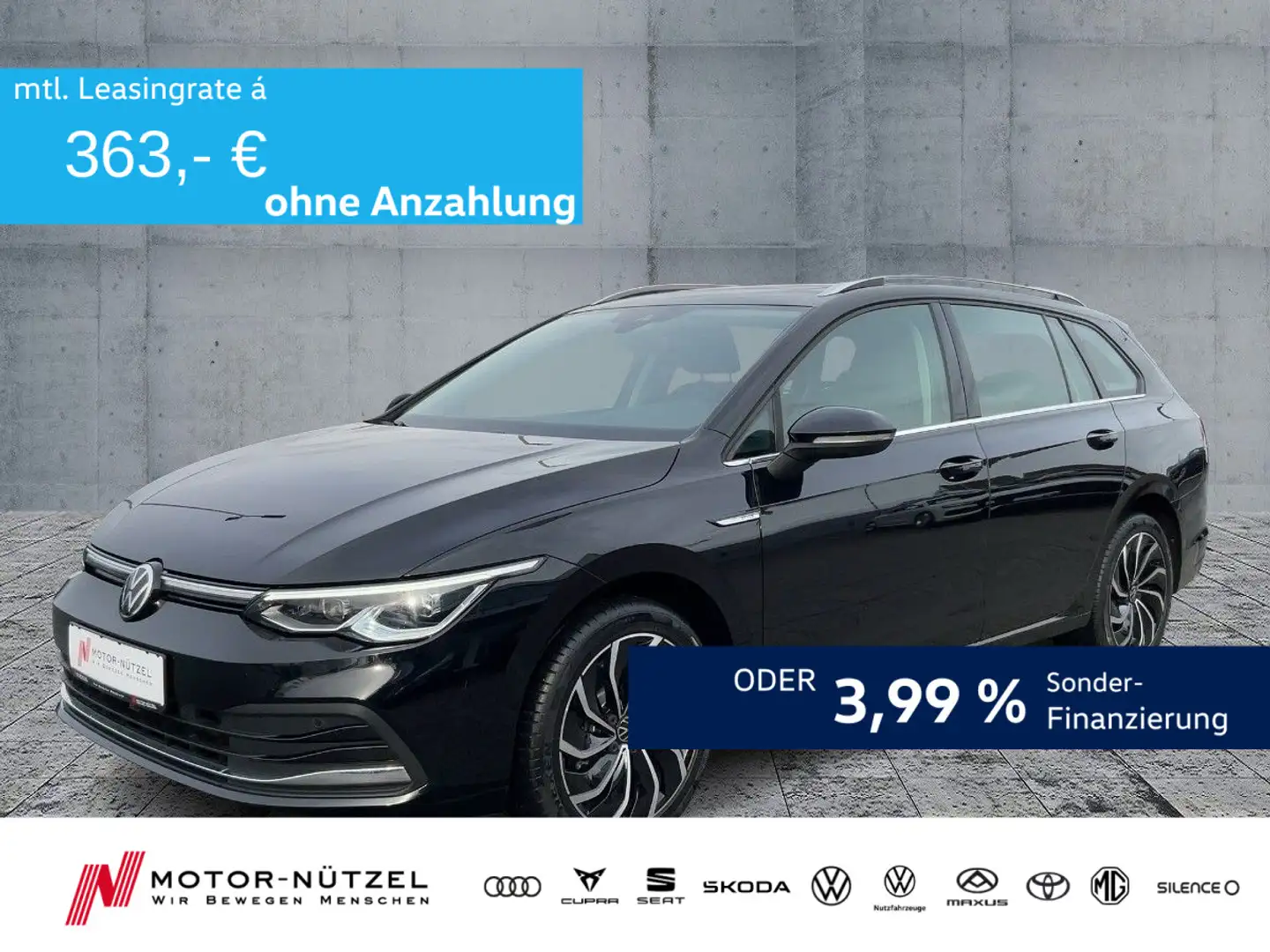 Volkswagen Golf Variant Golf VIII Variant 2.0 TSI DSG STYLE LED+AHK+PANO Schwarz - 1