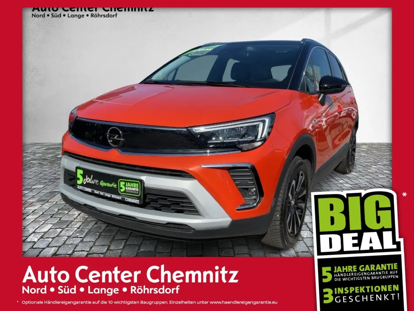 Opel Crossland 1.2 Elegance LED/Teilleder/Ergo/KlimaA Portocaliu - 1