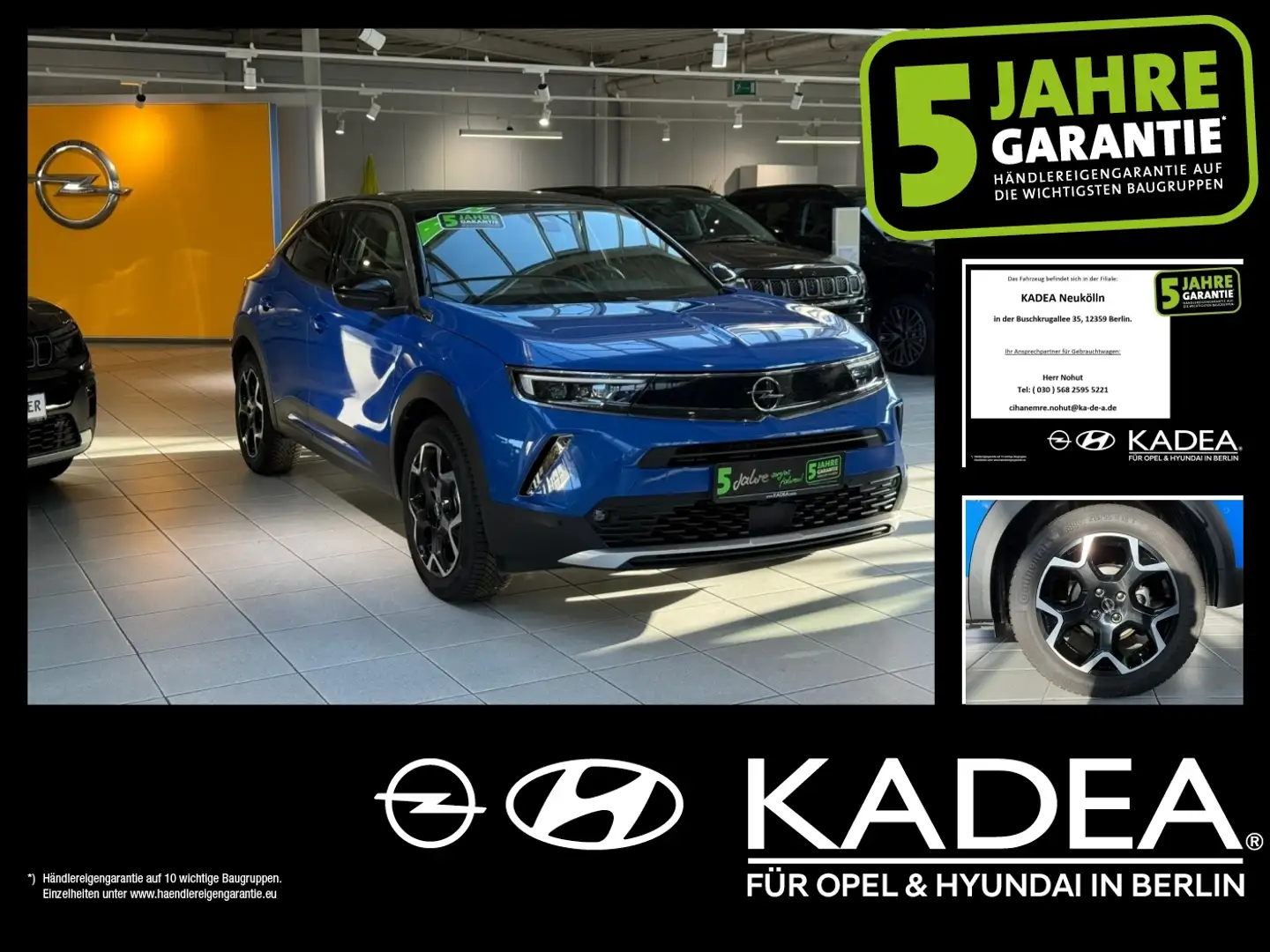 Opel Mokka e 180°Kamera,LED,PDC,Lenk+Sitzhzg,KlimaA. Blau - 1