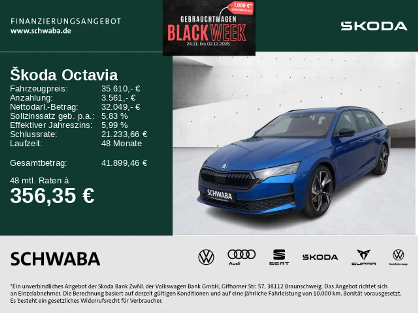 Skoda Octavia Combi Sportline 1.5 TSI *MATRIX*AHK*19"* Blau - 1