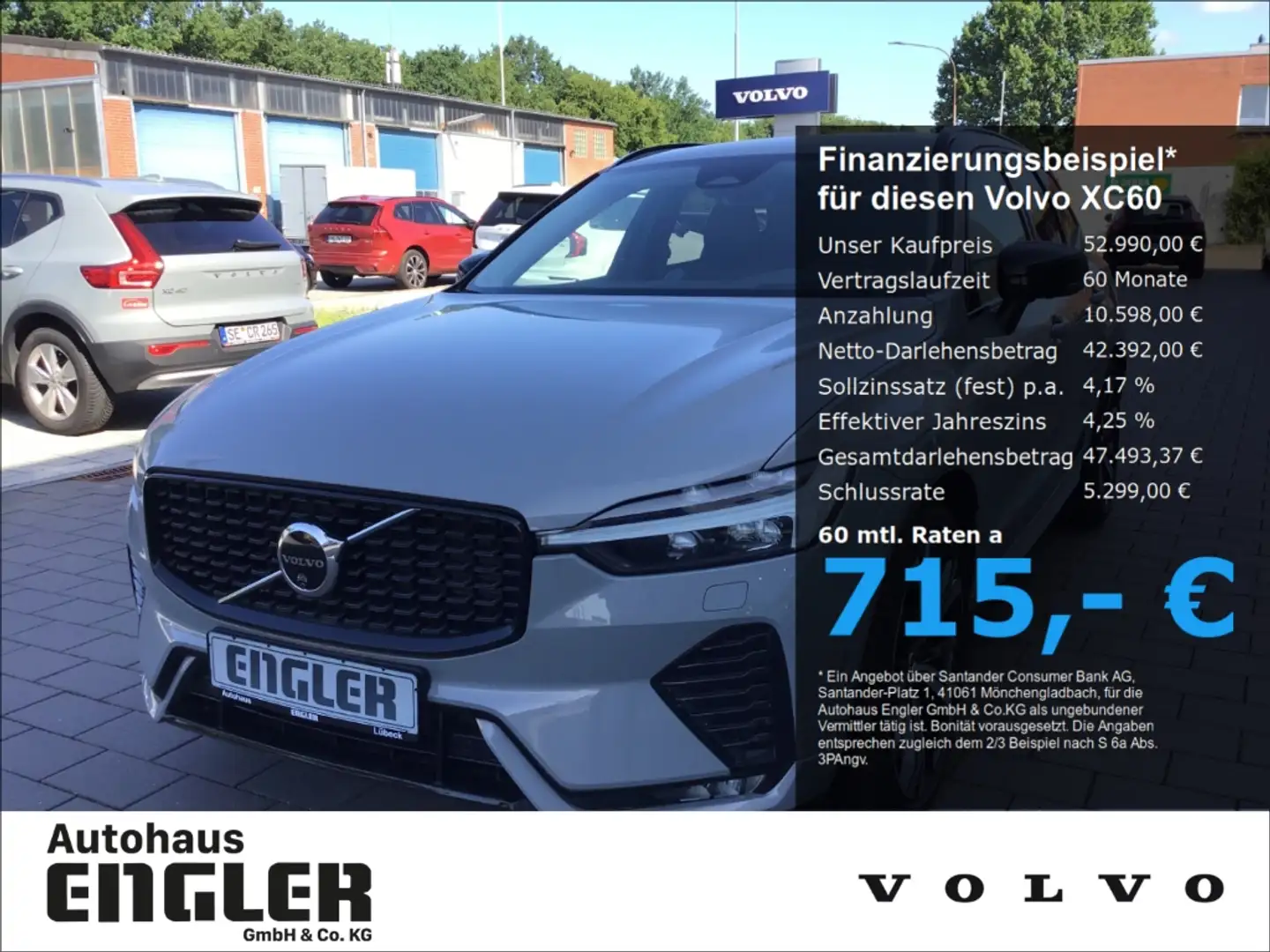 Volvo XC60 B5 (Benzin) Ultimate Dark AWD Stdhzg. Cam Gris - 1