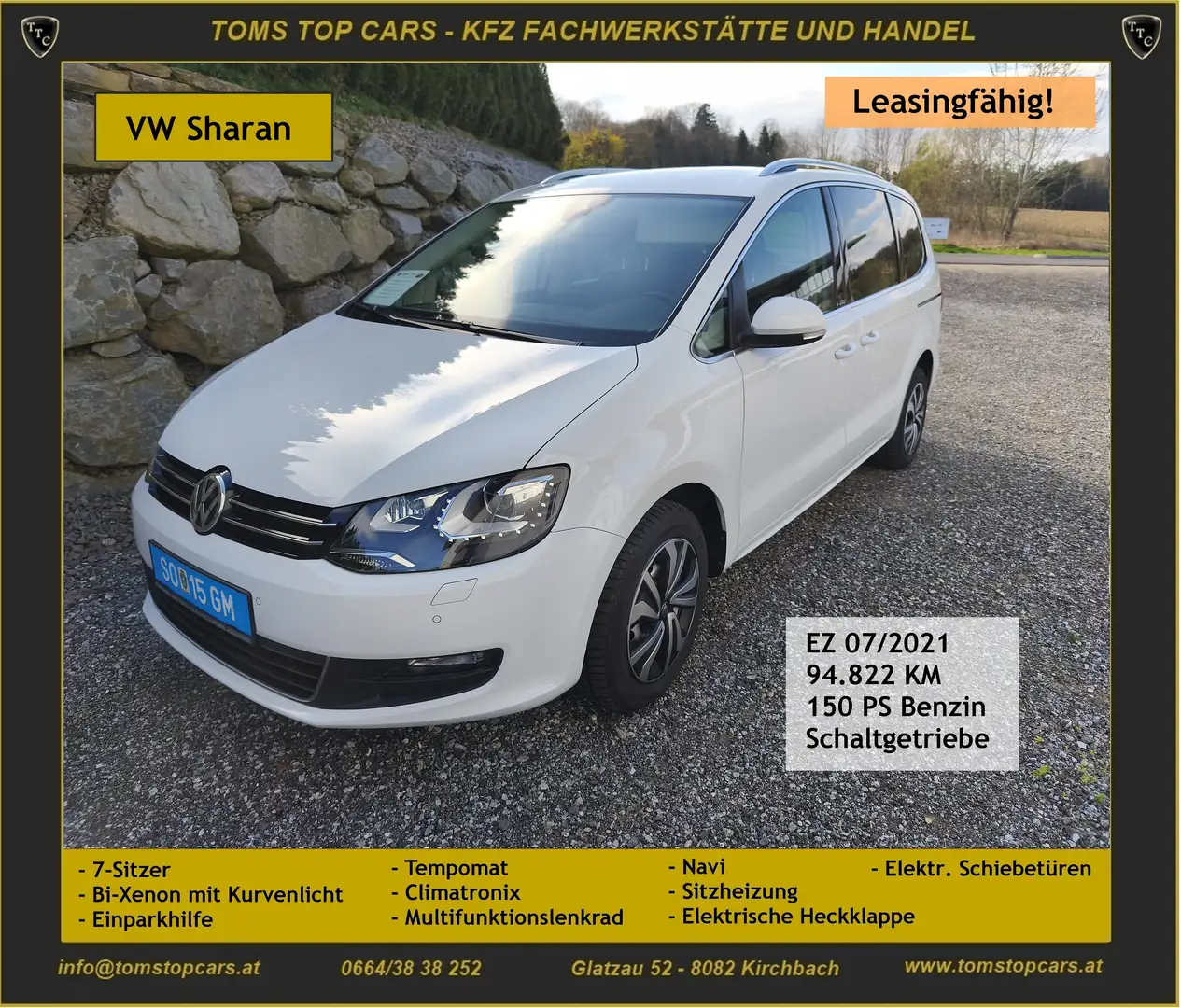 Volkswagen Sharan Family 1,4 TSI 7 Sitzer Weiß - 1