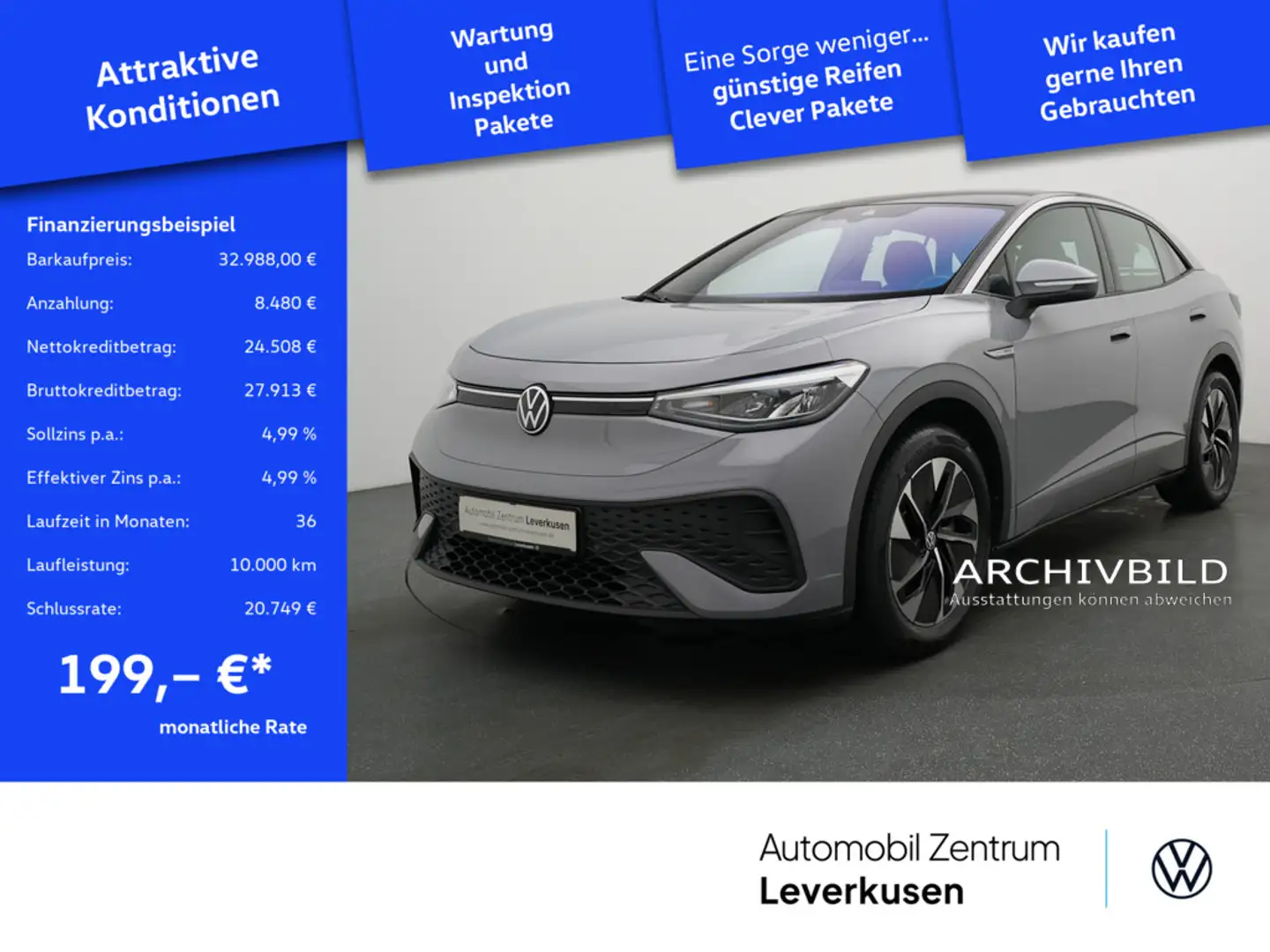 Volkswagen ID.5 Pro Performance 77KWH NAVI VIRT ACC SHZ Grau - 1