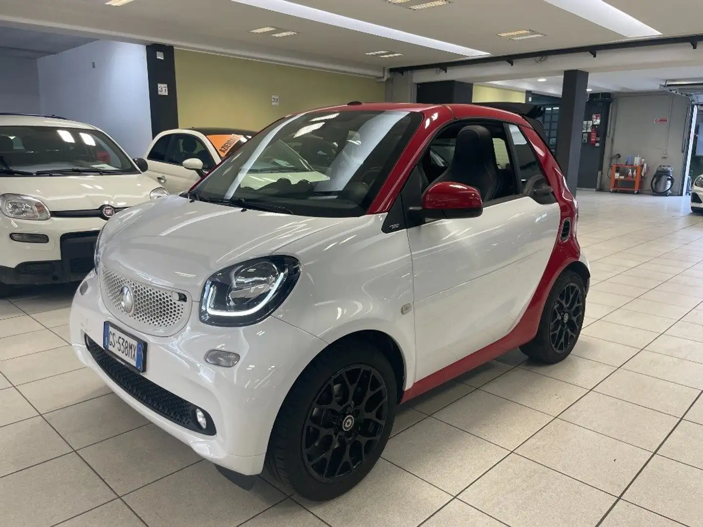 smart forTwo 90 0.9 Turbo twinamic cabrio Prime Bianco - 1