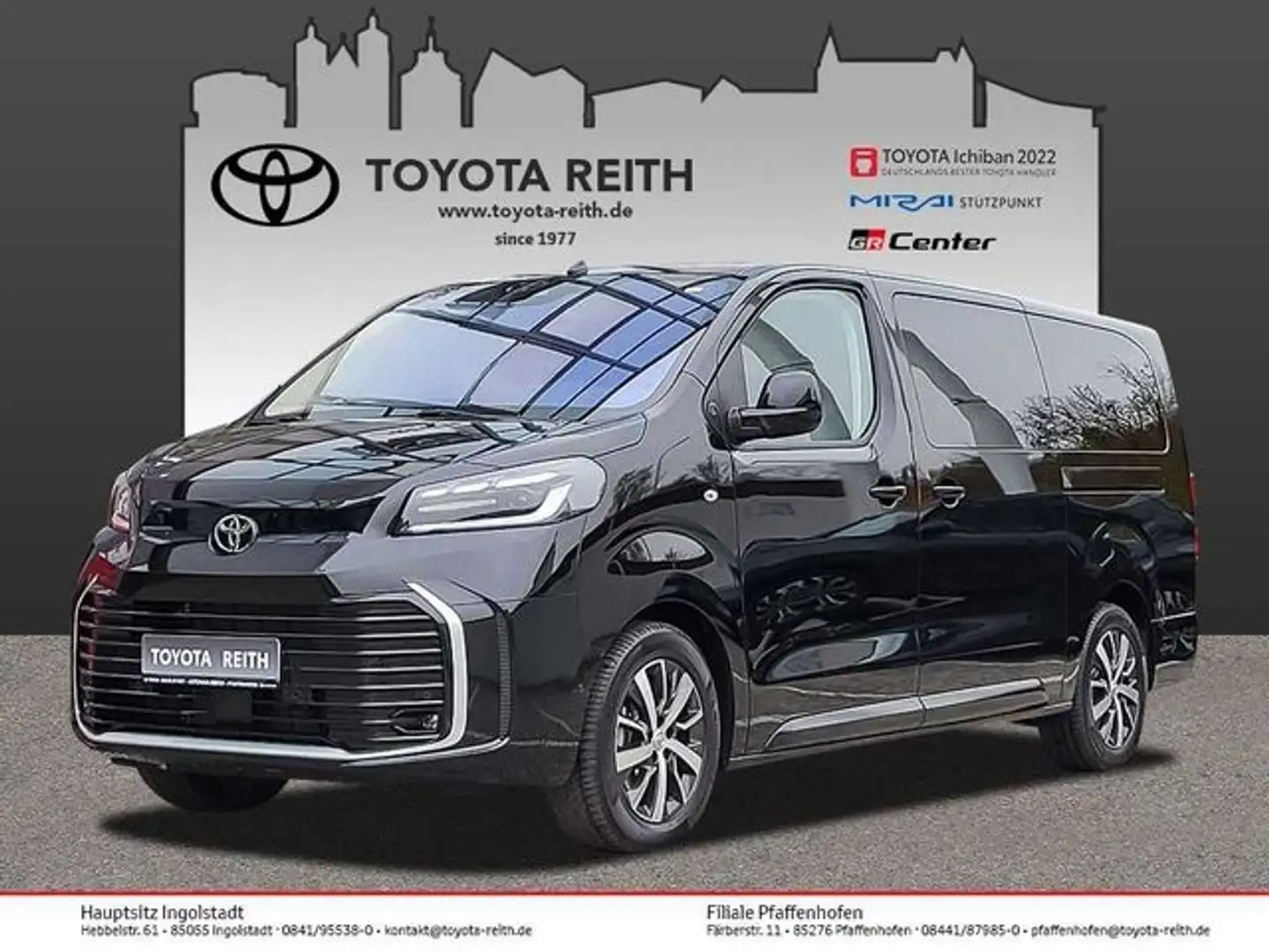 Toyota Proace 2,0-l-D-4D L2 (8-Si.) Autm. Verso Family  Navi Dig Noir - 1