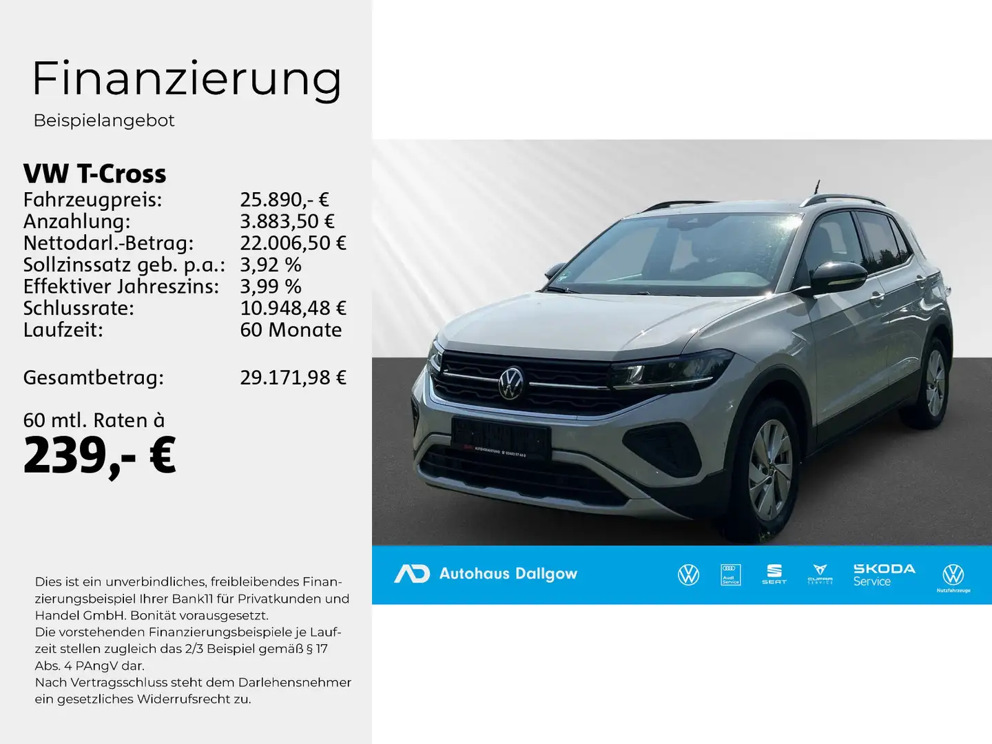 Volkswagen T-Cross GOAL 1.0l TSi 116PS*DSG+PDC+Nav+WiRä+RFK Beige - 2