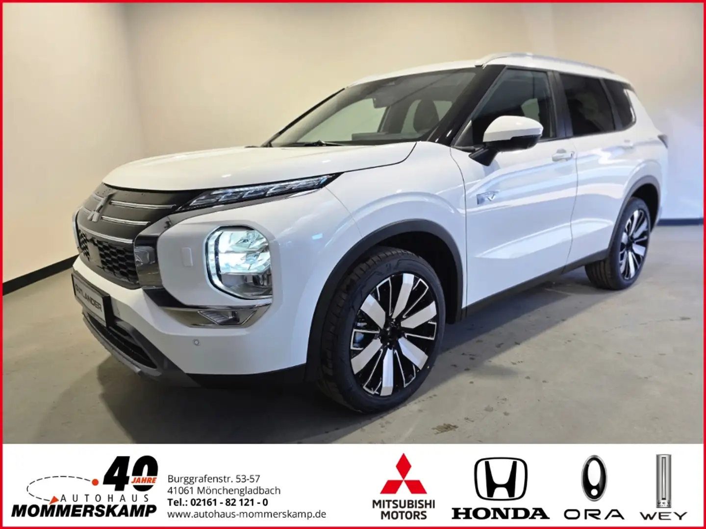 Mitsubishi Outlander 2,4 INTRO EDITION+4WD+Klima+Leder+Navi+PDC+HUD+LED Weiß - 1