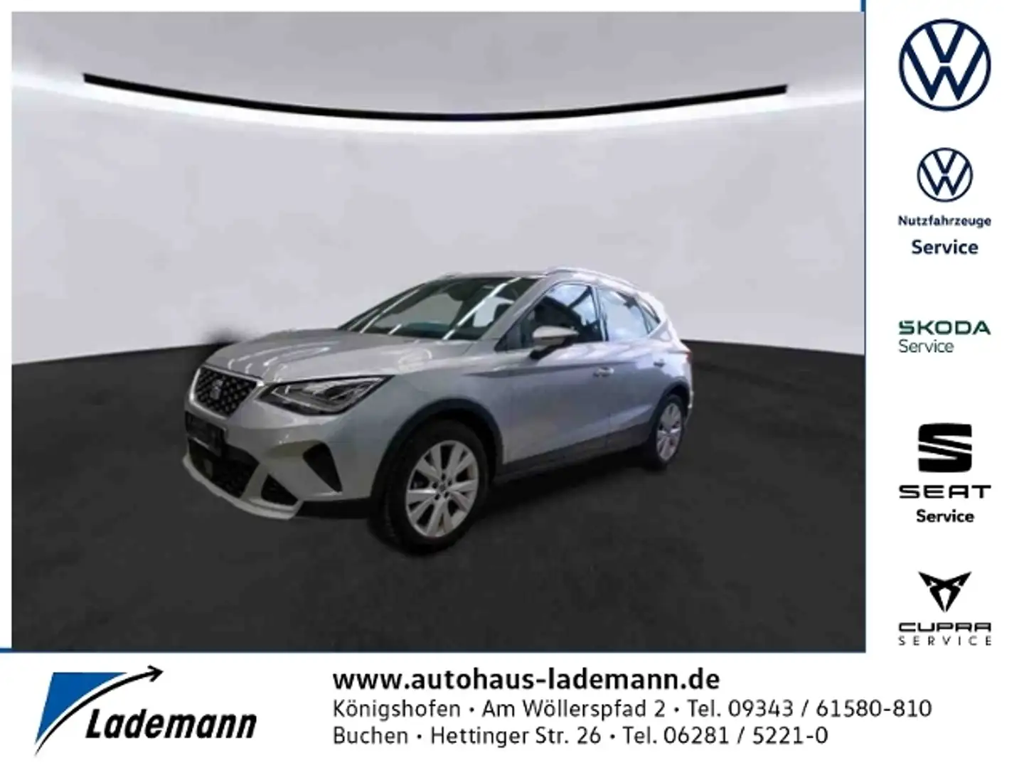 SEAT Arona 1.0 TSI DSG Xperience LED+NAVI.+KLIMA+GRA+ Silber - 1