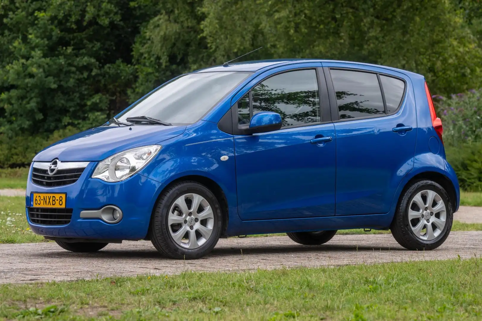 Opel Agila 1.2 Edition Automaat 68.500 km +NAP NL-auto Blauw - 2