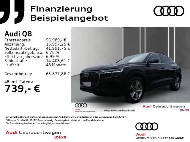 Audi Q8 55 TFSI qu. tiptronic *TOUR*STADT*PDC+*SHZ*