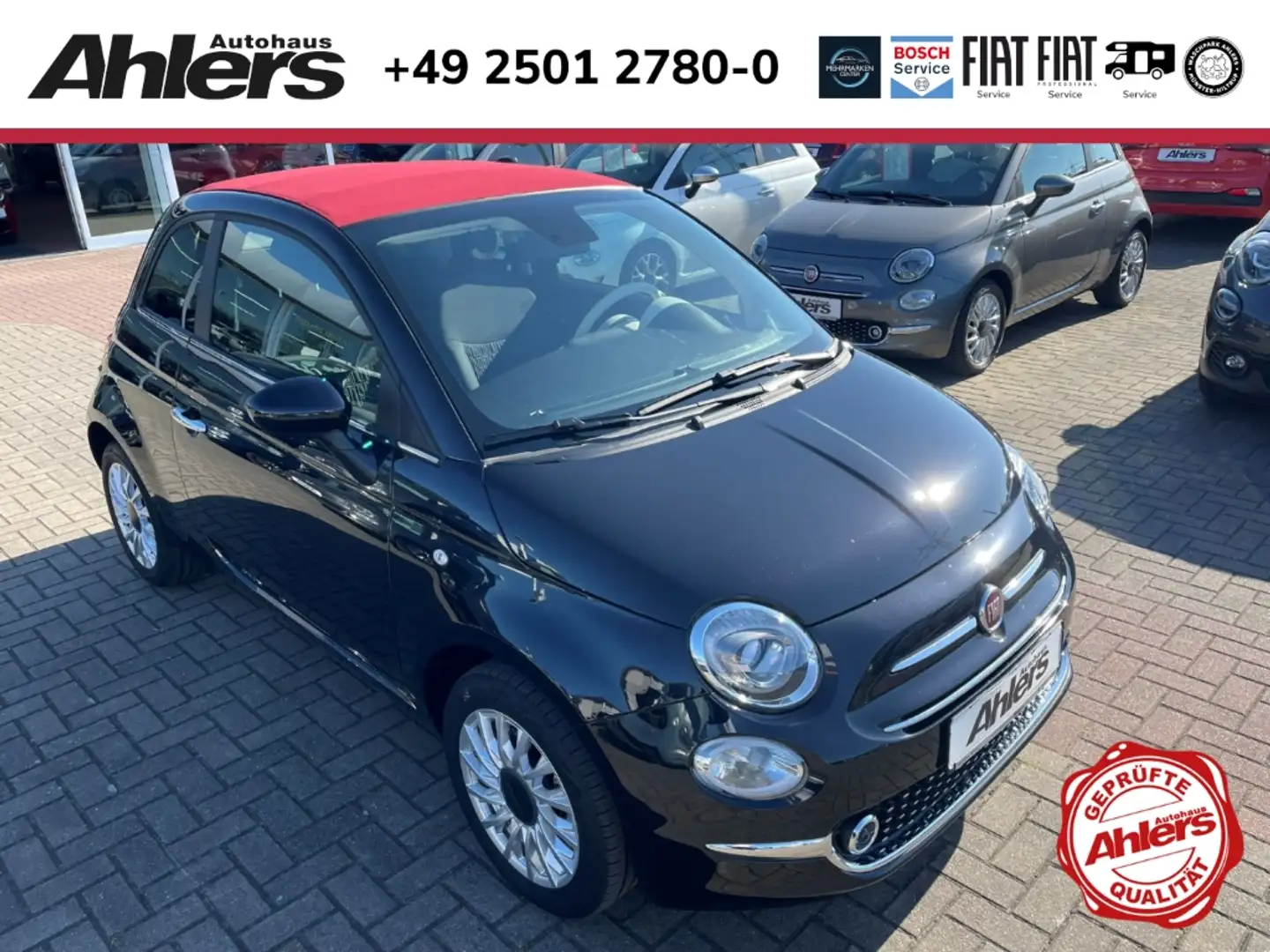 Fiat 500C Dolcevita+NAVI+TFT+KLIMAAUTOMATIK+PDC+TEMPOMAT+CAR Schwarz - 1