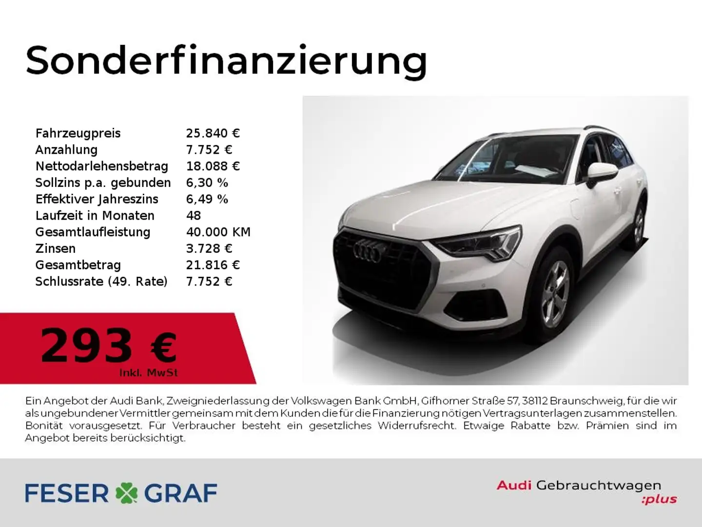 Audi Q3 45 TFSI e S tronic Navi,LED,PDC Weiß - 1