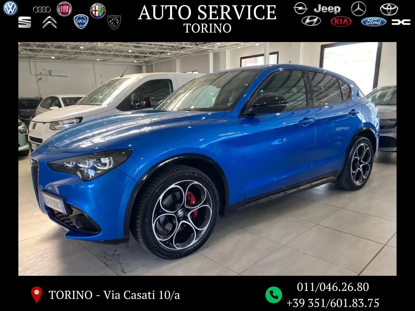 Alfa Romeo Stelvio Stelvio 2023 2.2 t Veloce Q4 210cv auto in arrivo Blu/Azzurro - 1