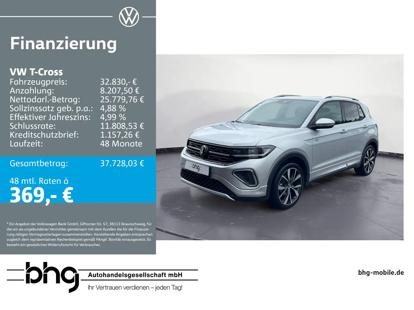 Volkswagen T-Cross R-Line 1.5 l TSI ACT OPF Silber - 1