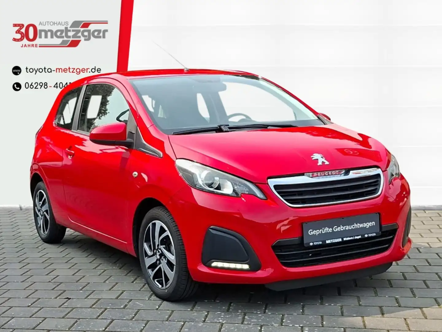 Peugeot 108 Active 1.2 VTi PureTech + Sitzheizung +Klima +Spee Rot - 1
