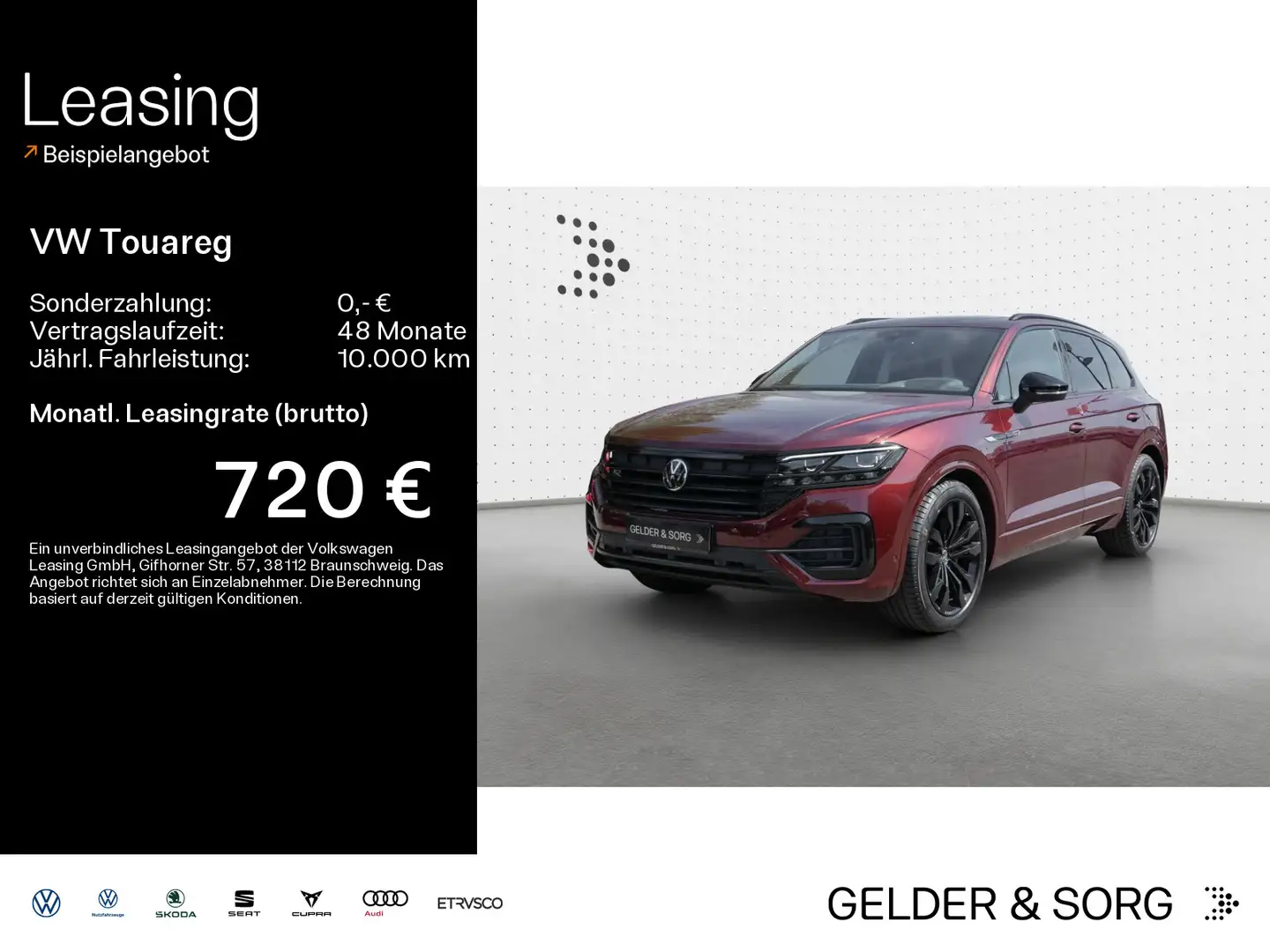 Volkswagen Touareg Elegance 3.0 TDI R-line(Ext.)Pano*Stand Rood - 1