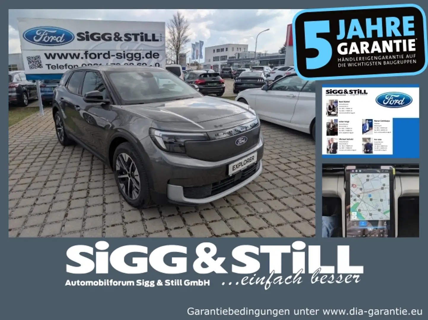 Ford Explorer BEV Extended Range RWD NAV*iACC*SHZ*BLIS Gris - 1