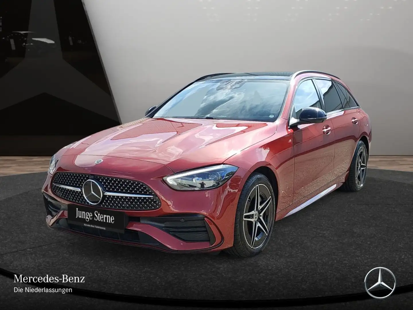 Mercedes-Benz C 300 de T 4M AMG+NIGHT+PANO+360+AHK+KEYLESS+9G Rot - 2
