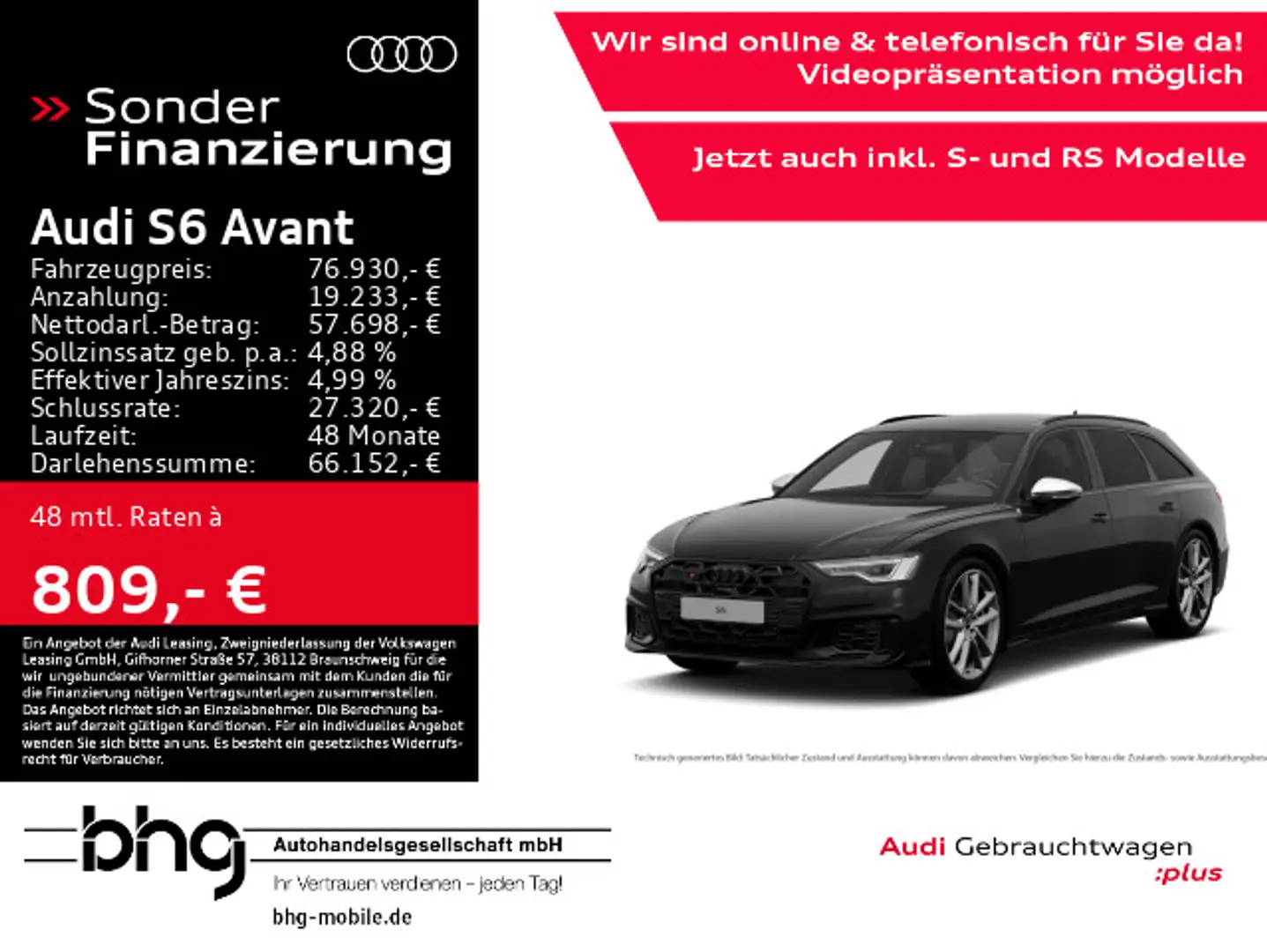Audi S6 TDI quattro AHK Pano HUD Keyless B&O Schwarz - 1