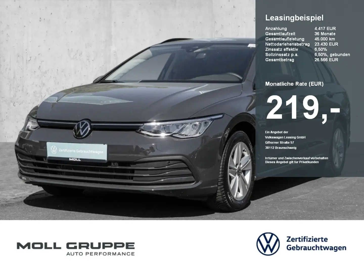 Volkswagen Golf Variant 1.5 TSI Life NAVI LM ACC PDC VICO Gris - 1