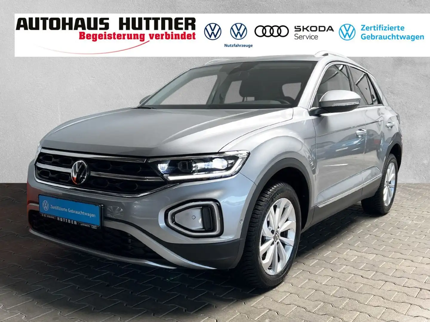 Volkswagen T-Roc Style 1.5 TSI OPF LED PDC ACC AHK Bluetooth Silber - 1