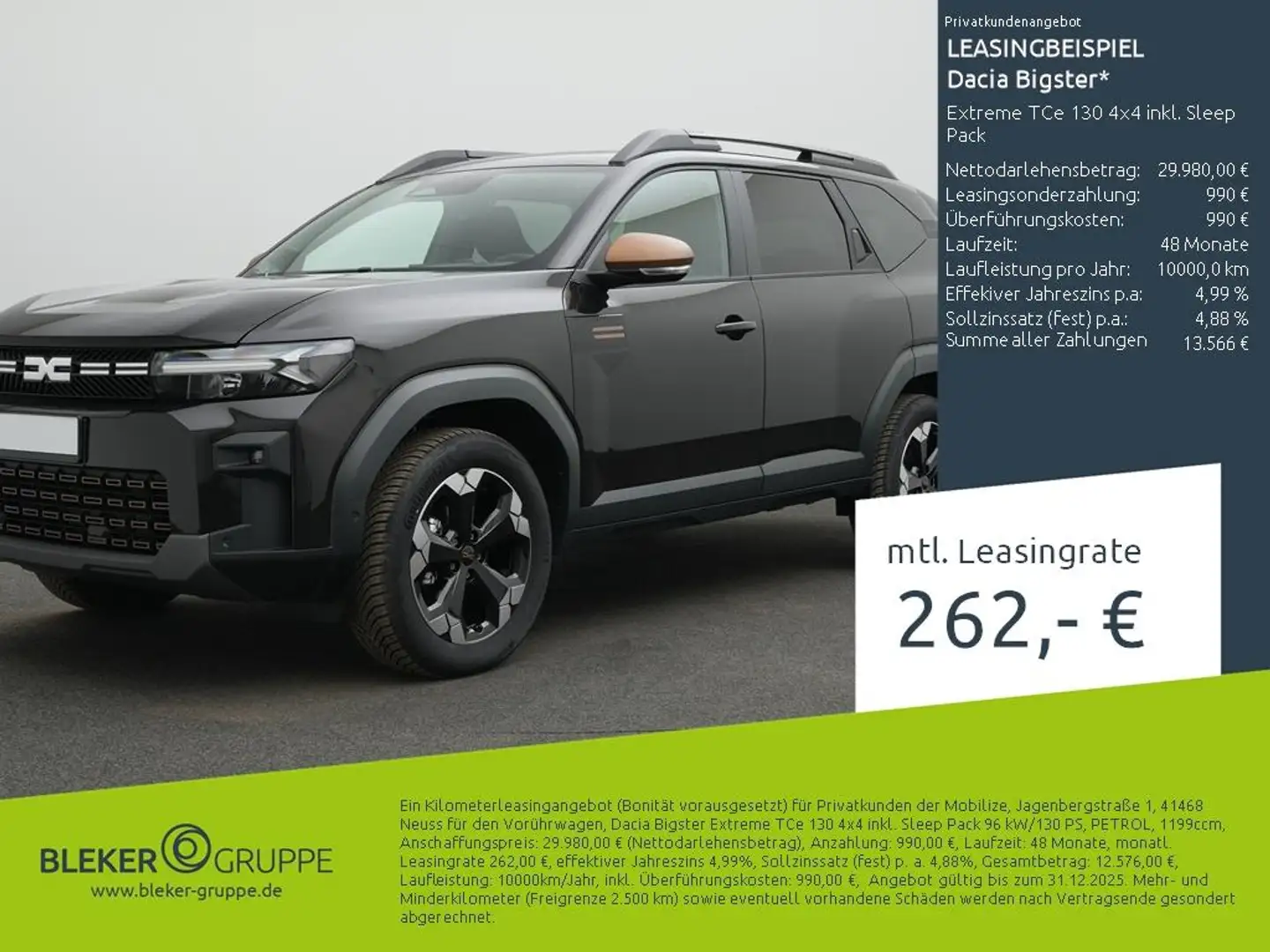 Dacia Bigster Extreme TCe 130 4x4 inkl. Sleep Pack Schwarz - 1