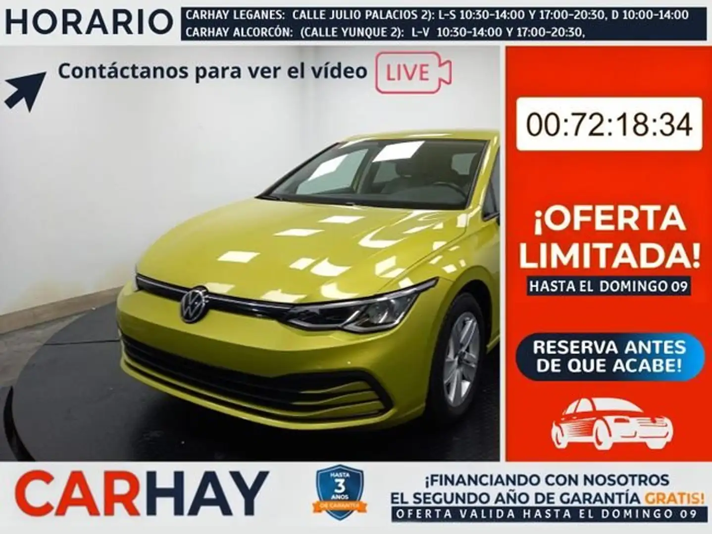 Volkswagen Golf VIII 1.5 eTSI Life OPF DSG Verde - 1