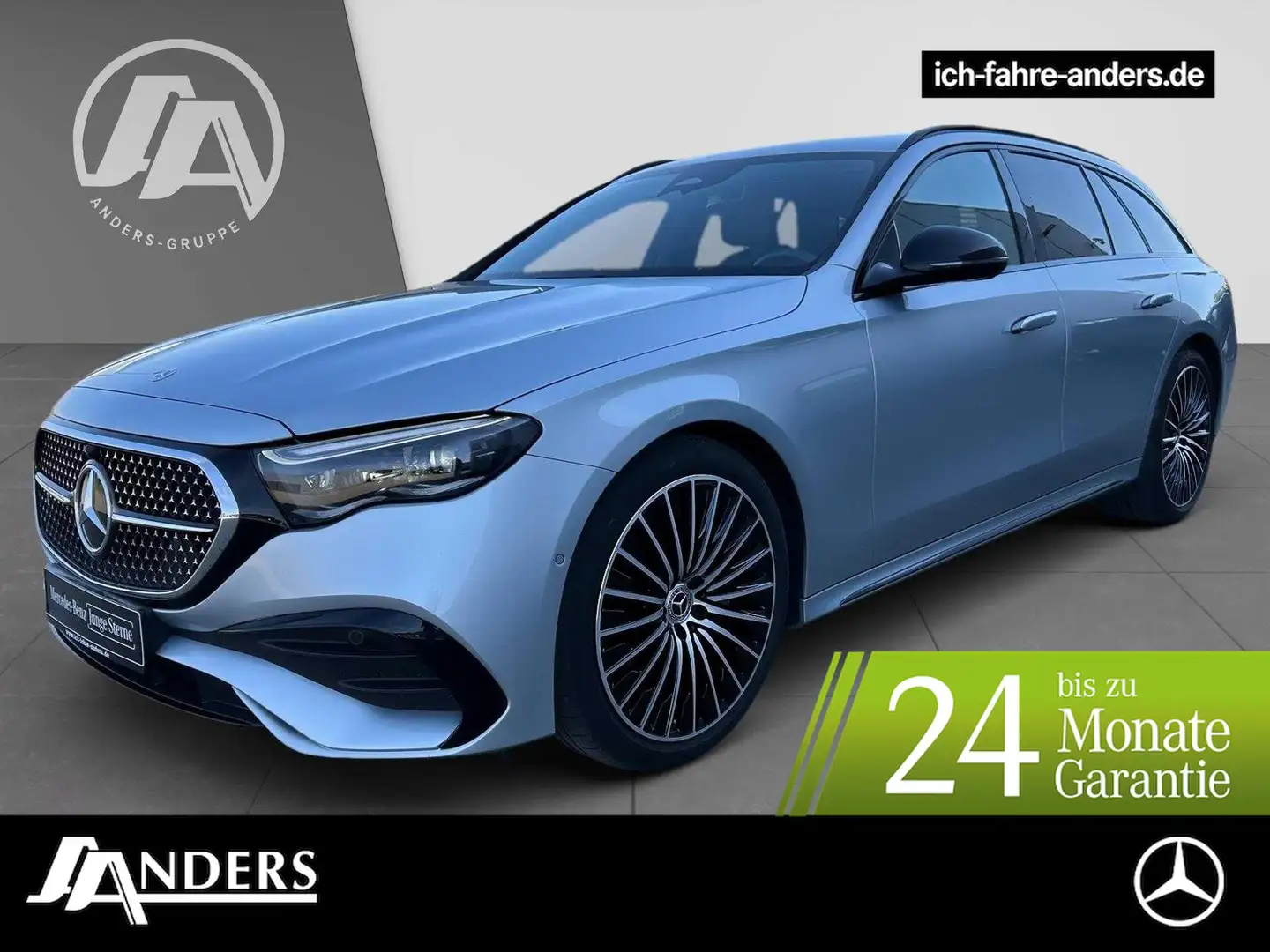 Mercedes-Benz E 220 d T +AMG+AHK+SHZ+Night+SpurW+S-Sitz+ACC+LM Silber - 1