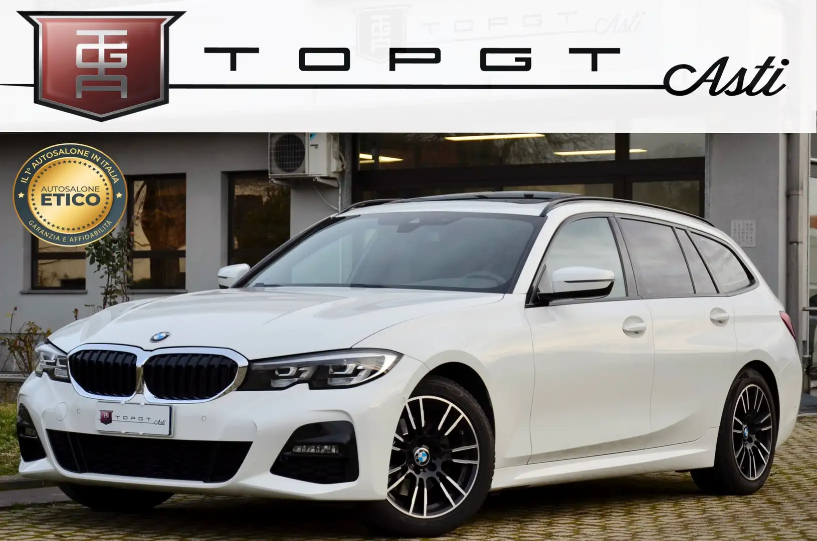 BMW 320 320i Touring Msport 184cv auto, TETTO, PERMUTE Blanc - 1