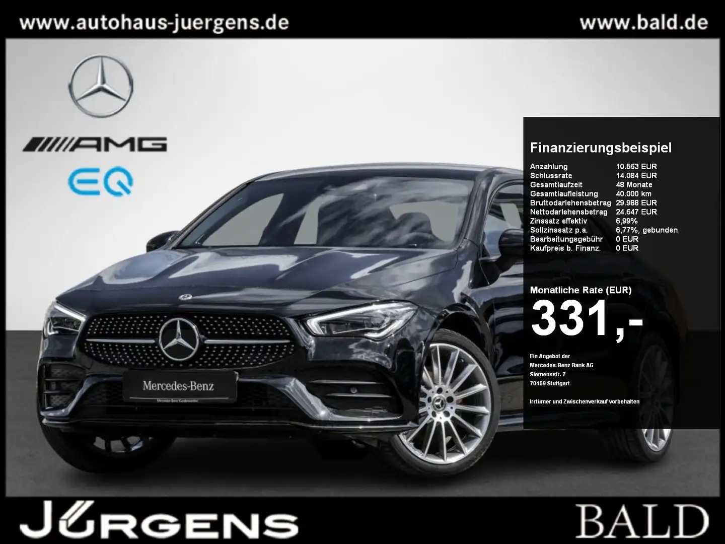 Mercedes-Benz CLA 250 e AMG/Wide/ILS/AHK/Burm/HUD/Night/19" Schwarz - 1