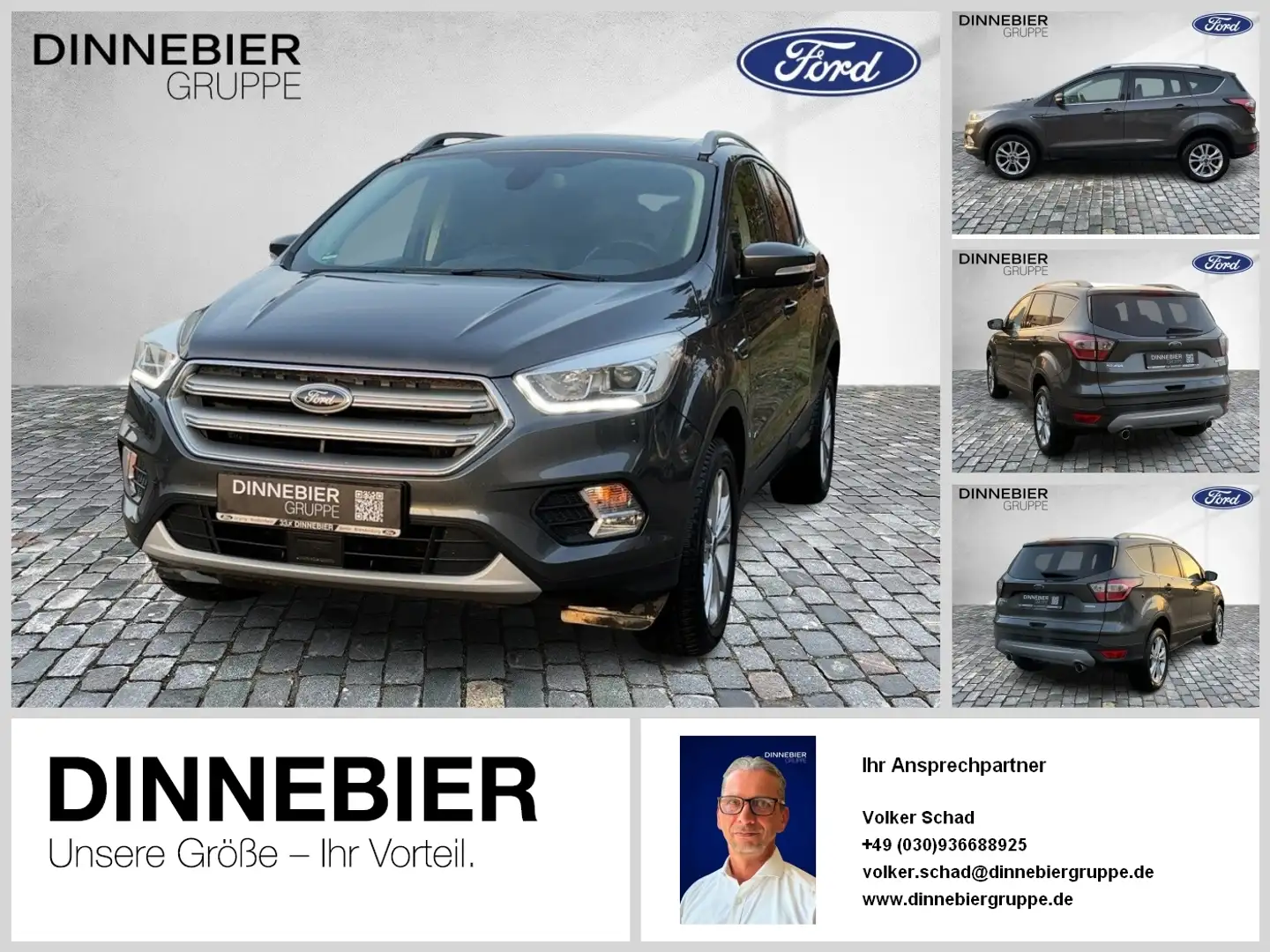 Ford Kuga TITANIUM 1.5EB AWD *NAVI*RFK*Schiebedach*Keyless A Gris - 1
