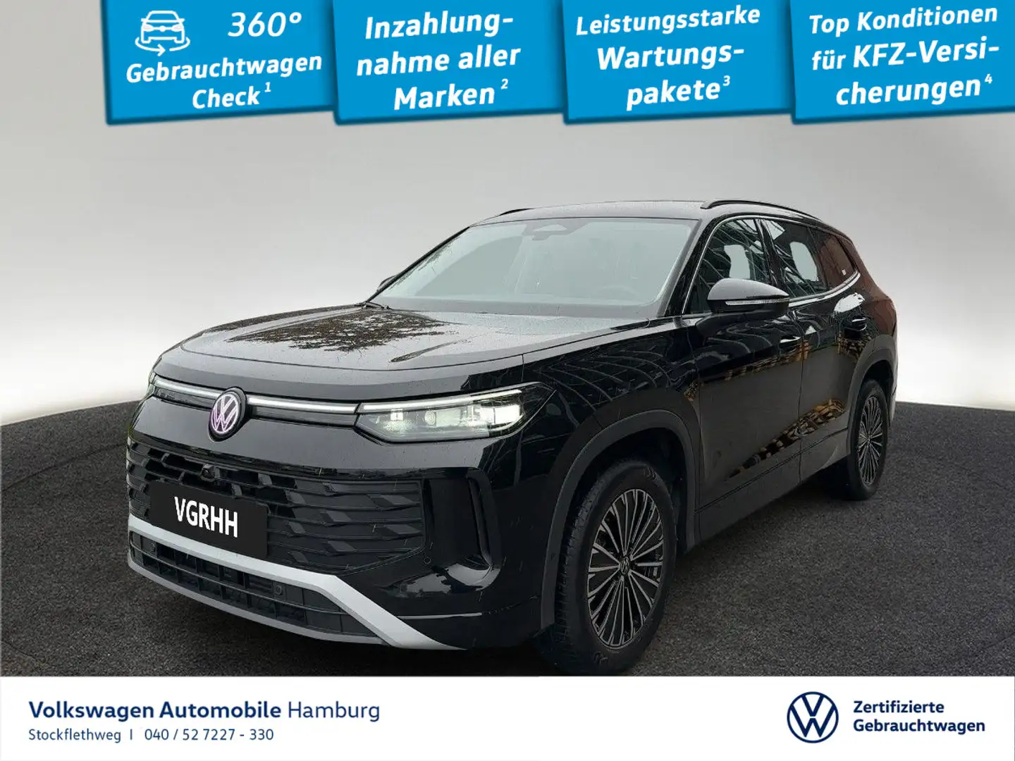 Volkswagen Tayron 2.0 TDI Life 4M DSG IQ.Light AHK ACC Cam Schwarz - 1