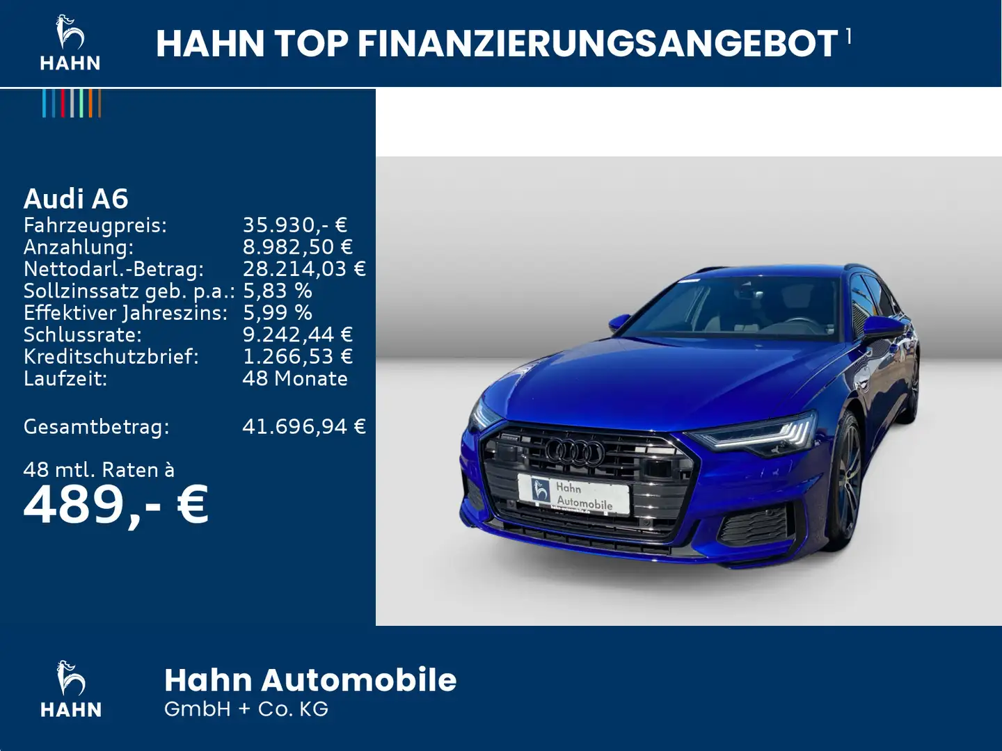 Audi A6 40 2.0 TDI Avant quattro sport ACC AHK Cam LE Bleu - 2