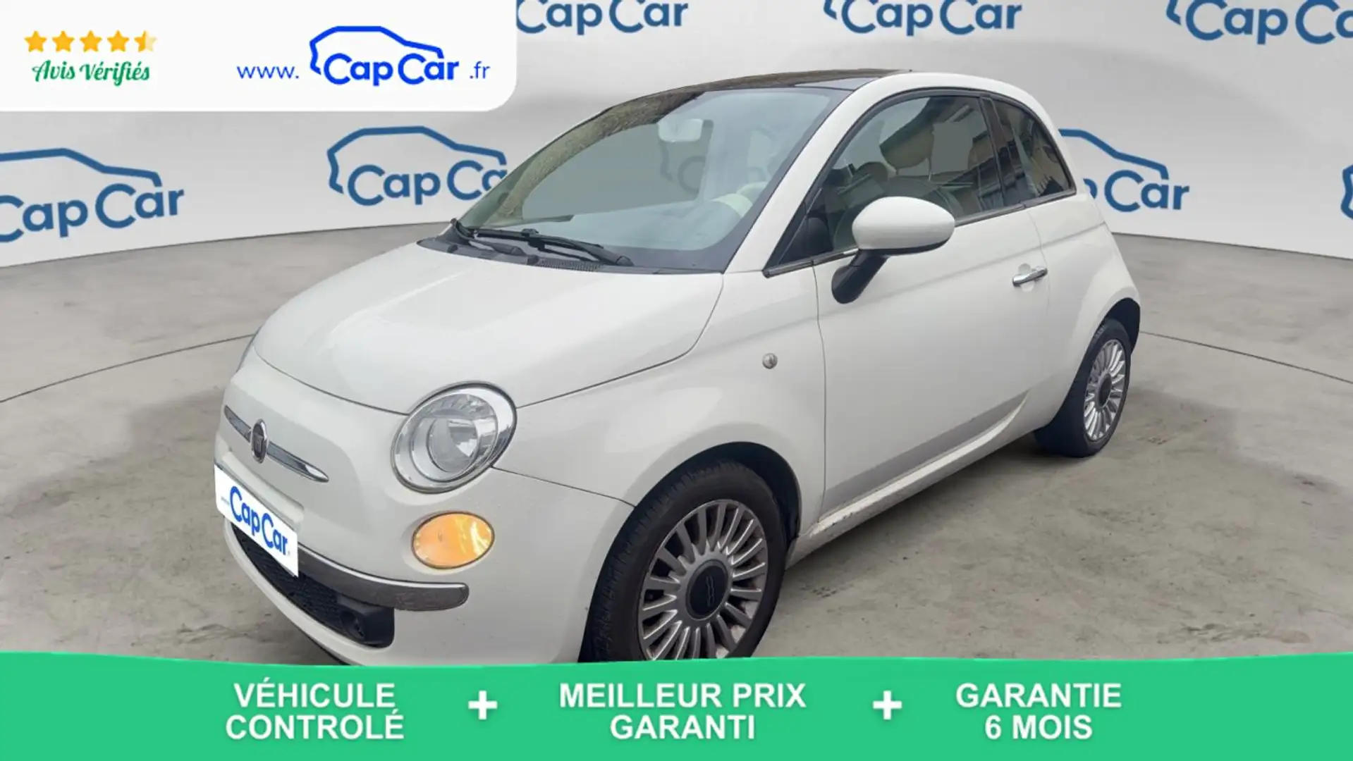Fiat 500 1.2 69 Lounge Blanc - 1