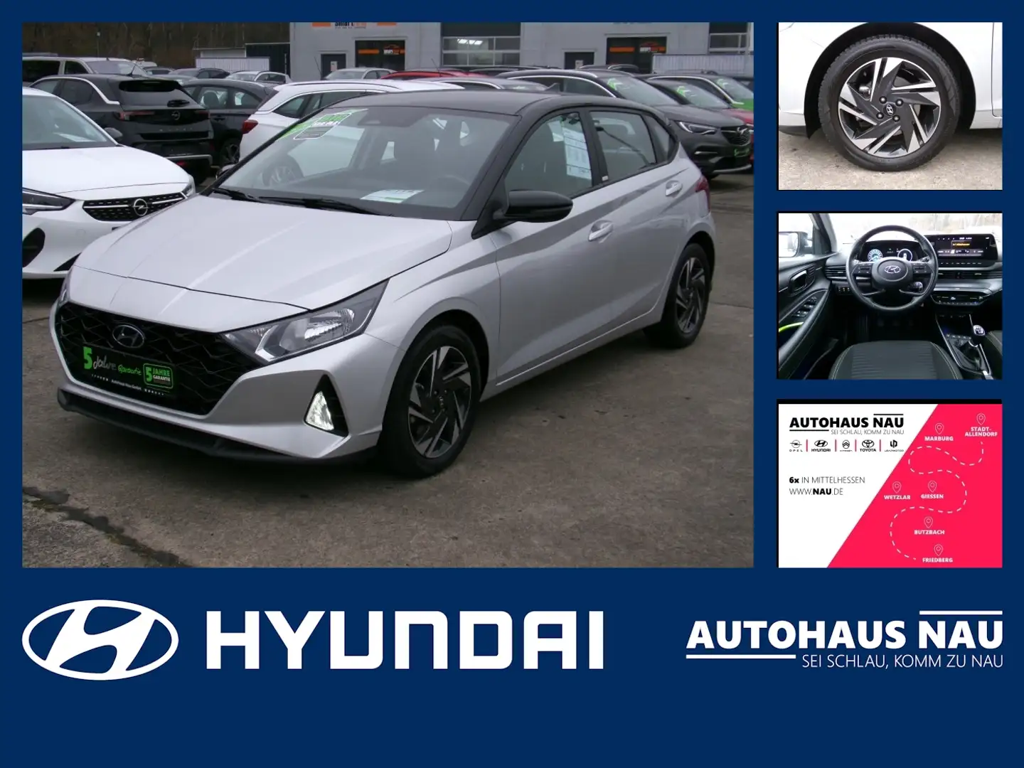 Hyundai i20 1.0 T-GDI Intro Insepektionspaket Big Deal Argent - 1